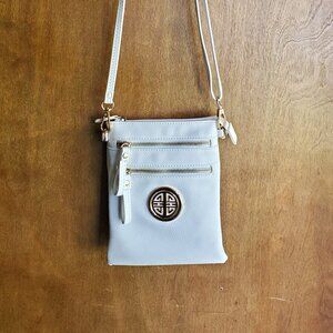 NWOT Small white crossbody & shoulder bag with logo